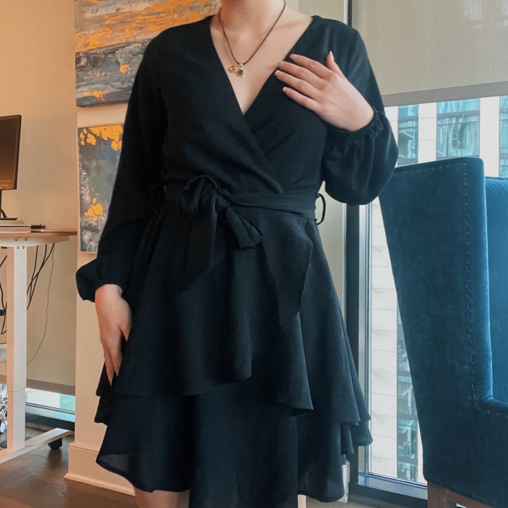 Black Drape Dress